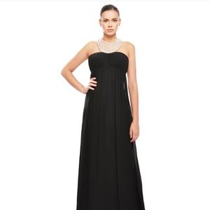 Aidan Mattox Beaded Necklace Gown